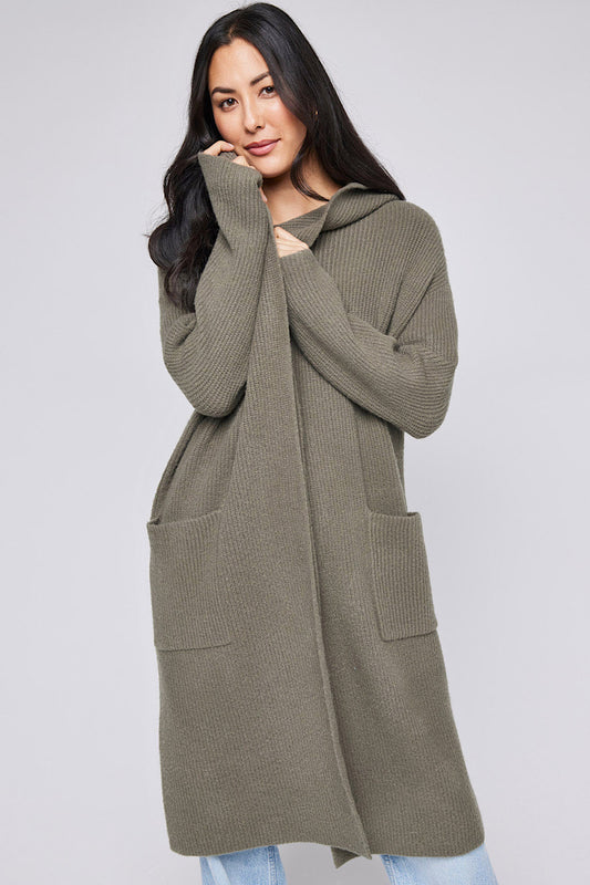 MAEVE OPEN CARDIGAN IN OLIVE