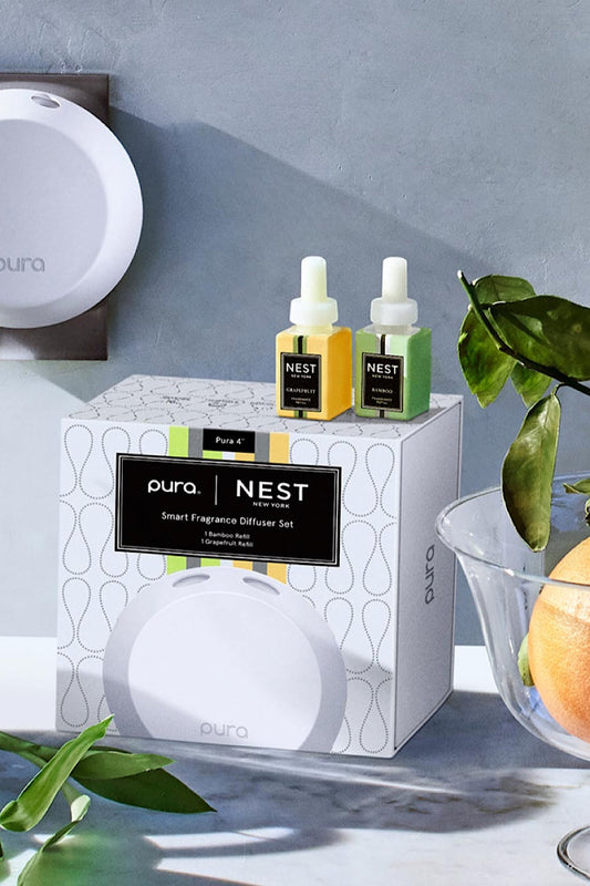 NEST PURA SMART DIFFUSER SET BAMBOO/GRAPEFRUIT