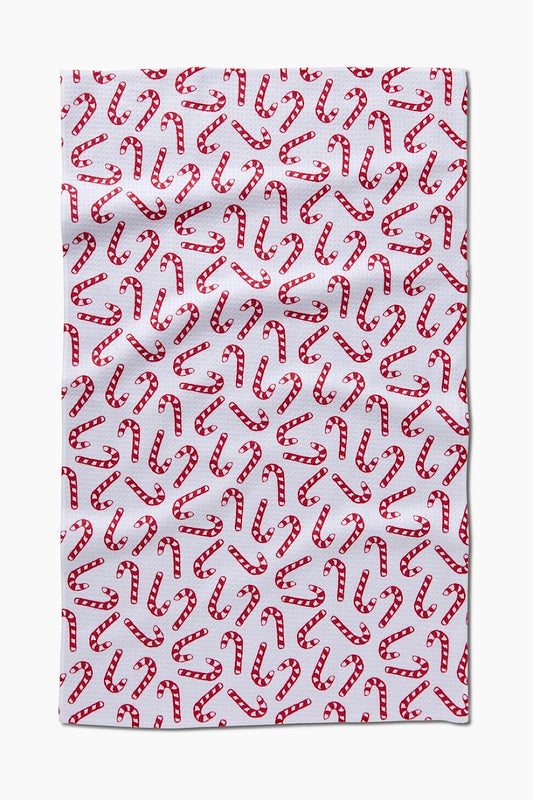 CHRISTMAS CANDY CANES TEA TOWEL