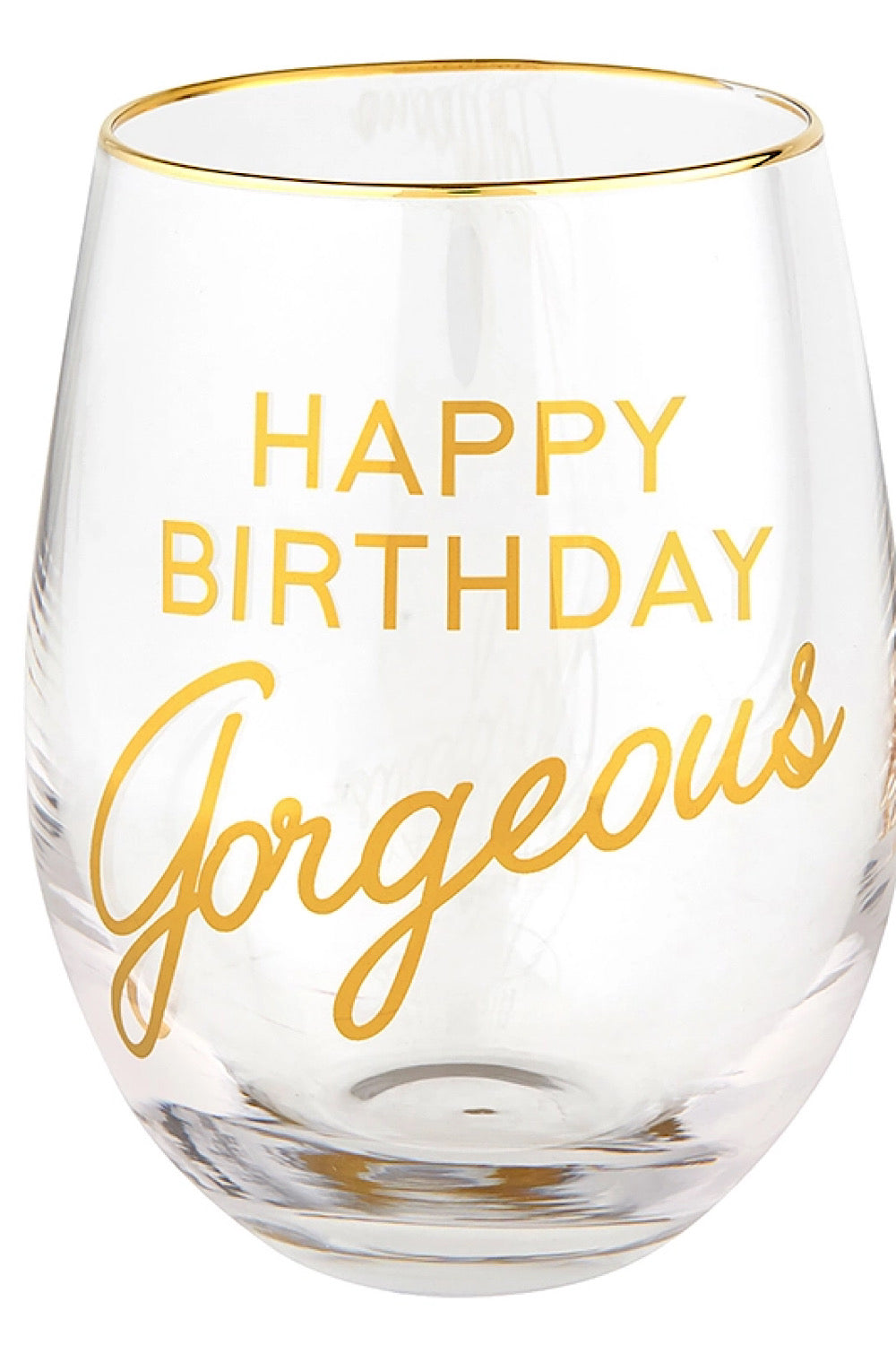 HAPPY BIRTHDAY GORGEOUS WINE GLASS