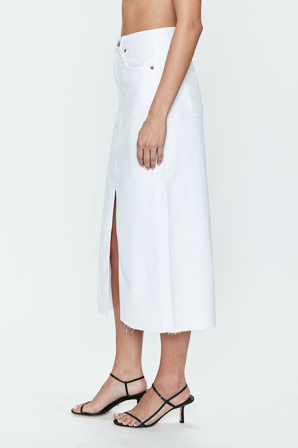 ALICE MIDI SKIRT IN WHITE