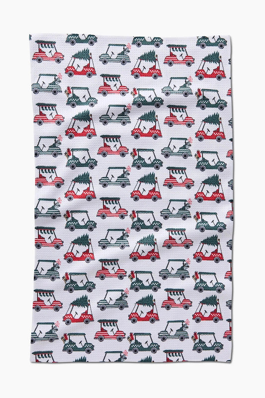 HOLIDAY GOLF CART TEA TOWEL