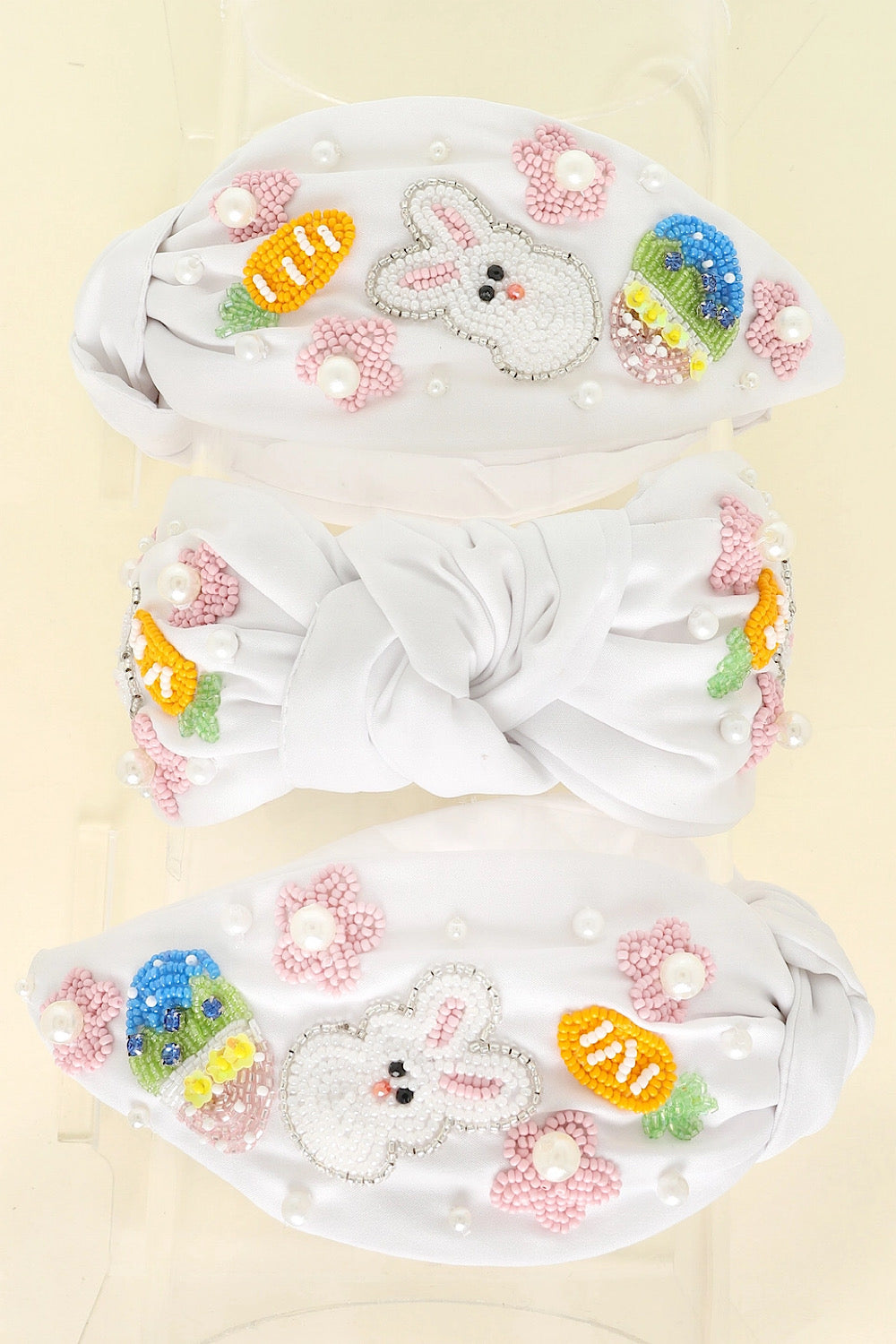 FLORAL EASTER BUNNY TOP KNOT HEADBAND