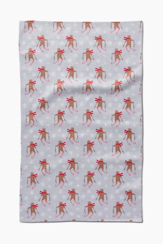 GINGERBREAD SKIERS TEA TOWEL