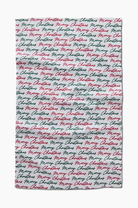 MERRY CHRISTMAS GREETINGS TEA TOWEL