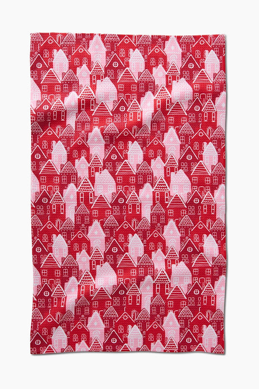 CHRISTMAS HOUSES TEA TOWEL