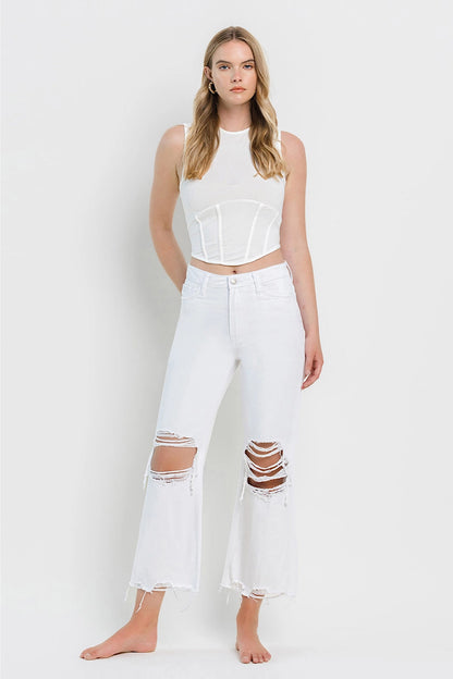 OPTIC WHITE CROP FLARE JEAN