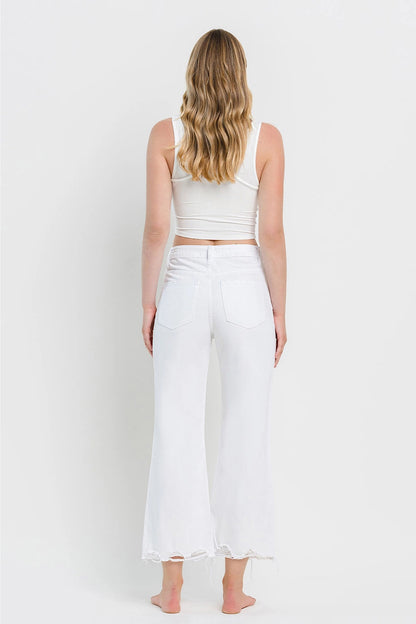 OPTIC WHITE CROP FLARE JEAN