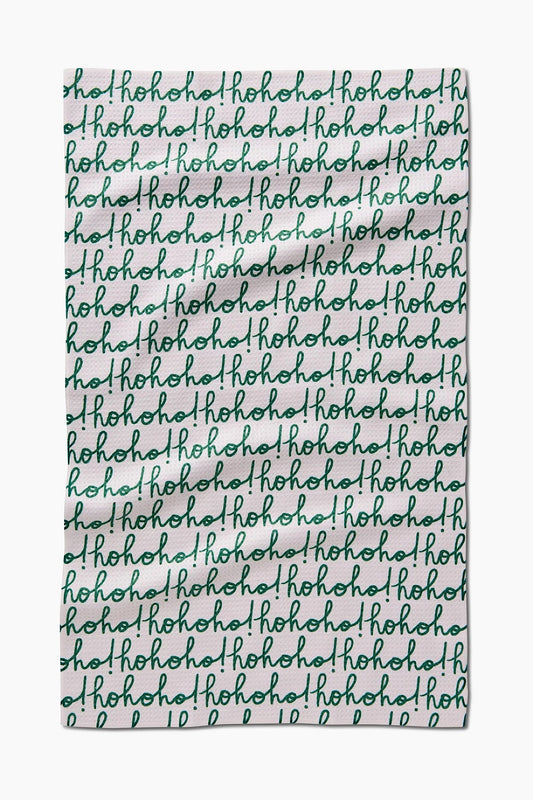 HO HO HOLIDAY GREEN TEA TOWEL