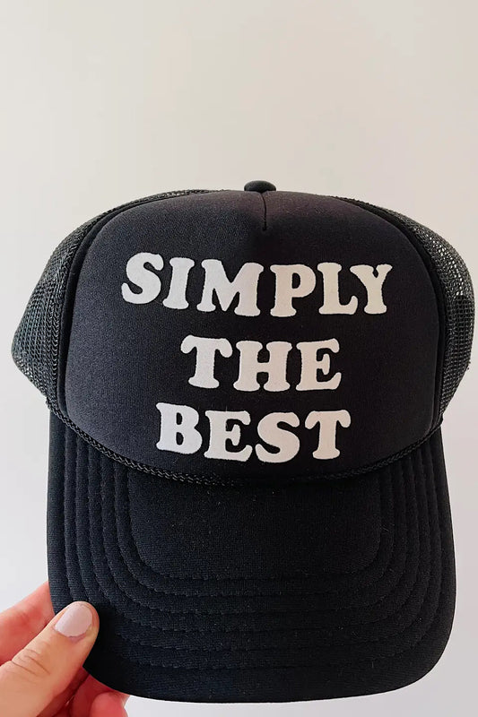 SIMPLY THE BEST BLACK TRUCKER HAT