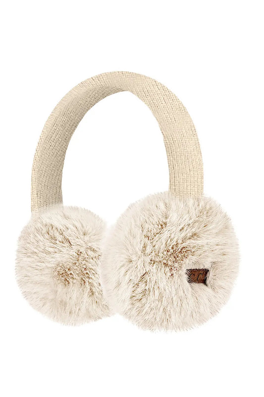 FAUX MINK SWEATER EARMUFFS