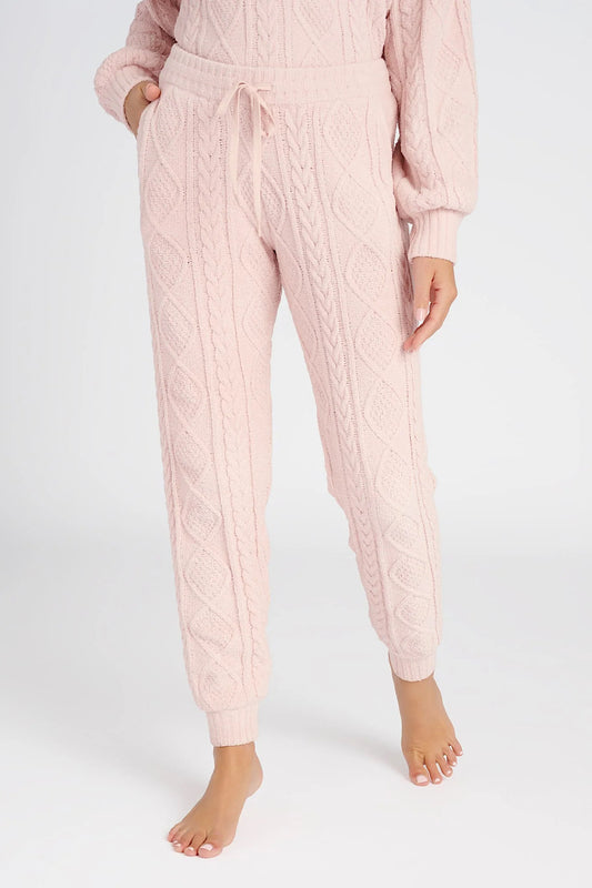 CABLE LOUNGE PANT PINK