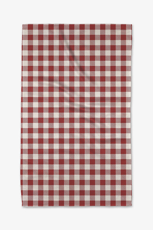 CHRISTMAS GINGHAM RED TOWEL