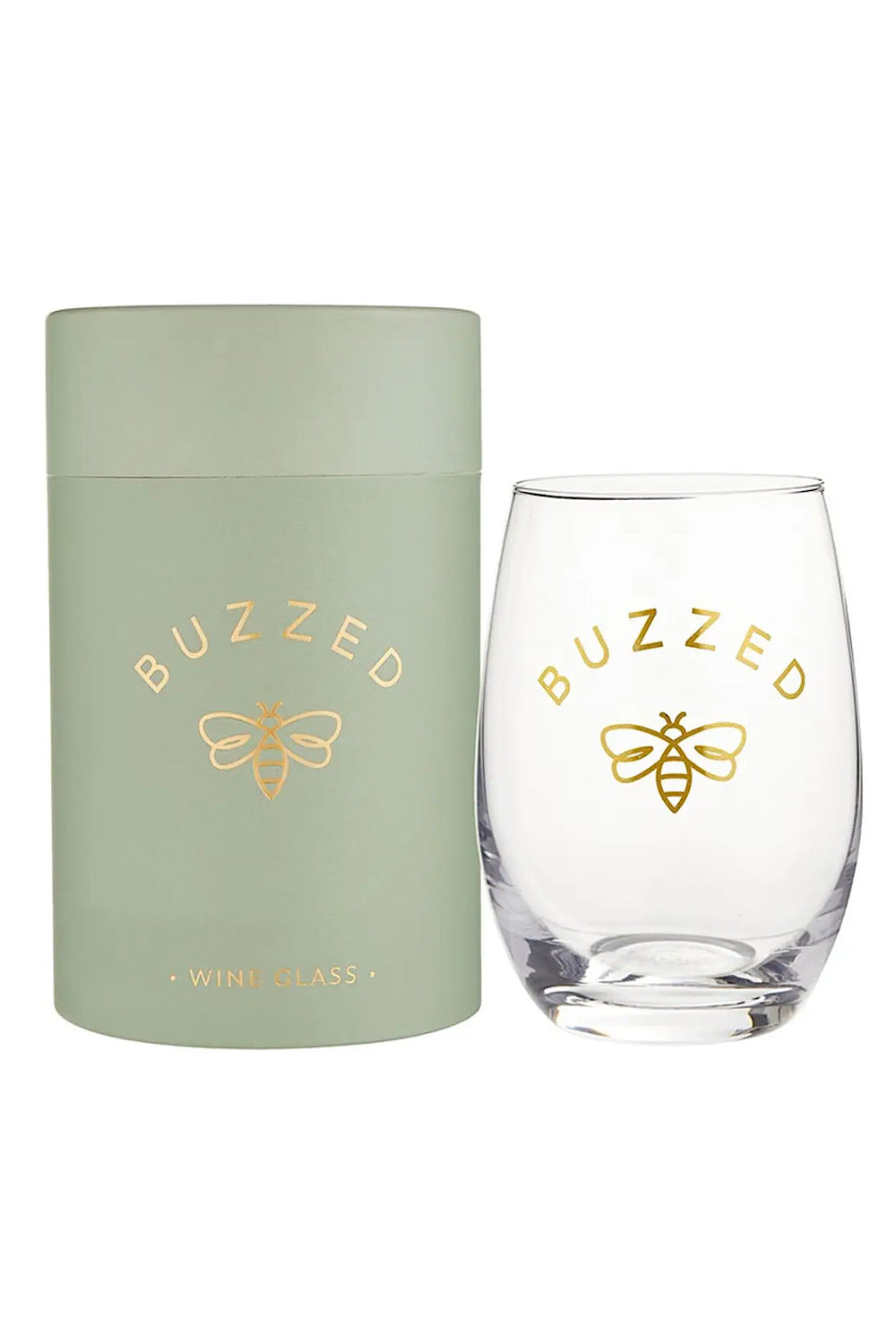 BUZZED STEMLESS WINE GLASS