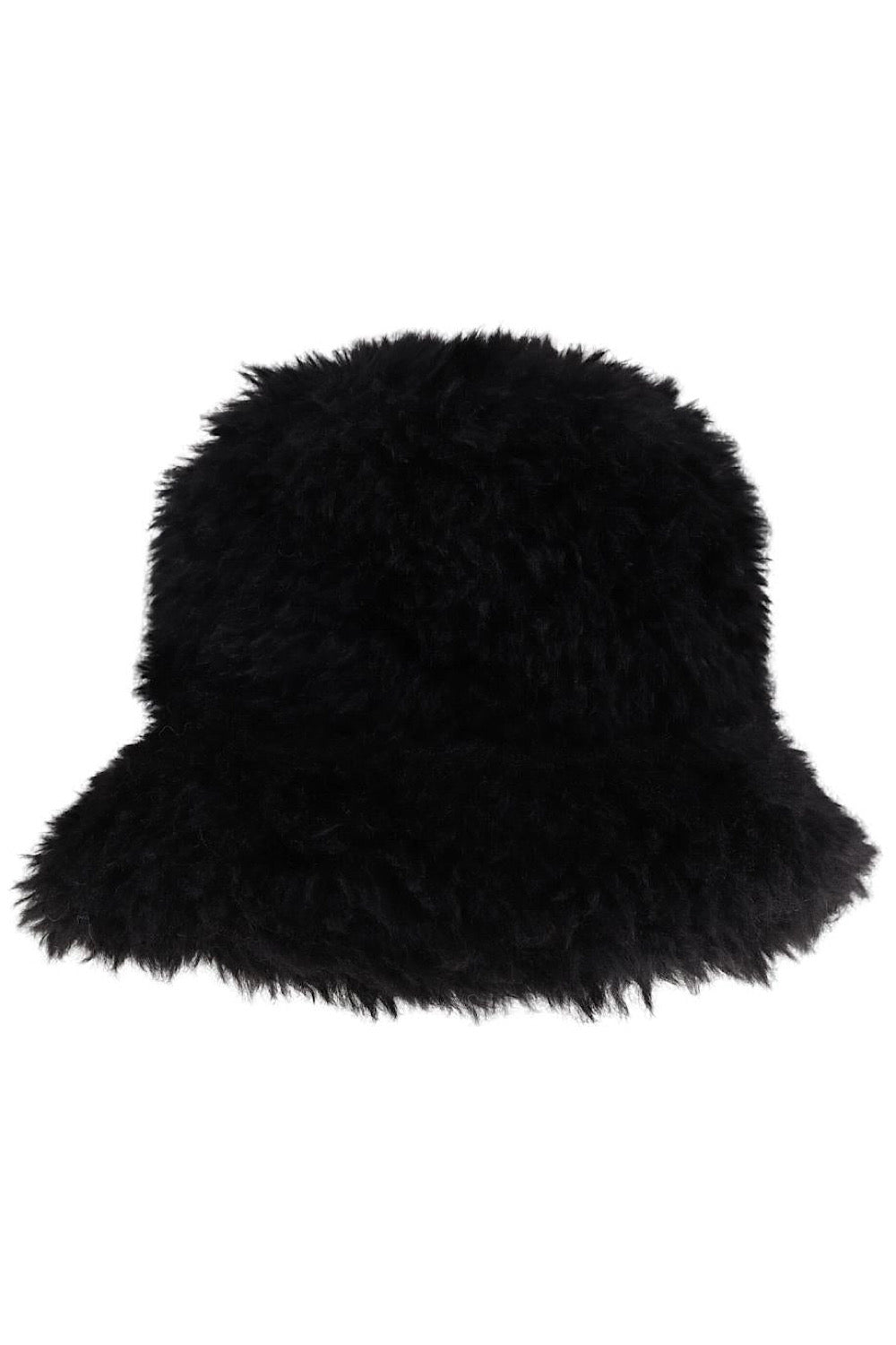 FUR BUCKET HAT IN BLACK