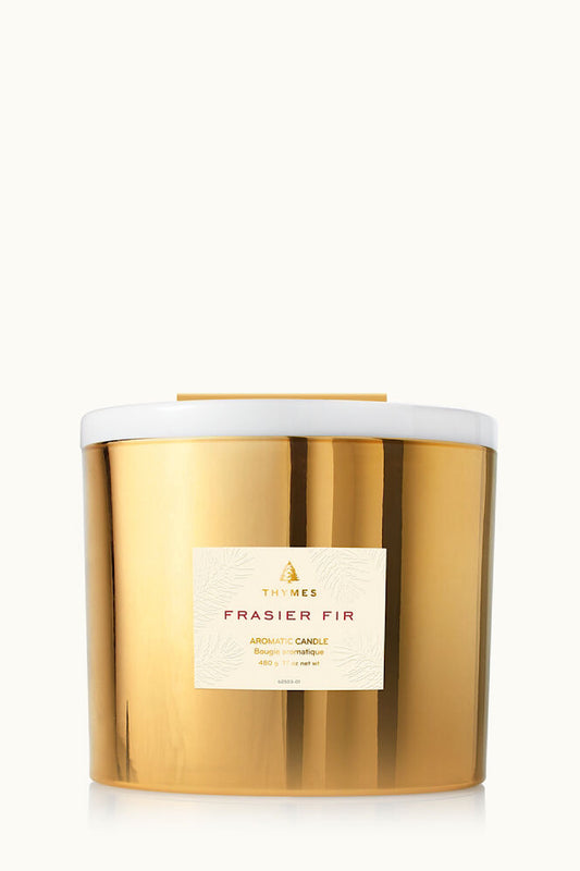 FRASIER FIR 3-WICK GOLD CANDLE