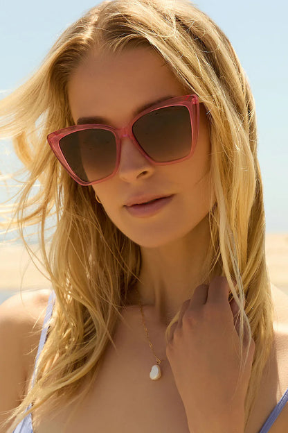 BECKY II CANDY PINK GRADIENT SUNGLASSES
