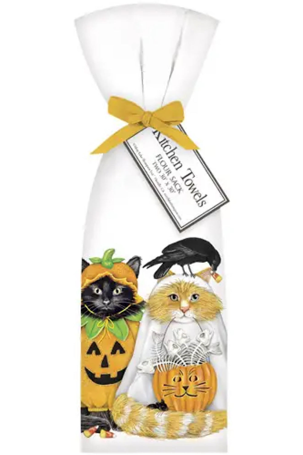 TRICK OR TREAT CATS TOWEL SET