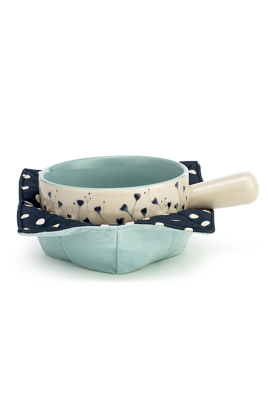 SOUP CROCK & BOWL COZY IN BLUE BLOSSOM