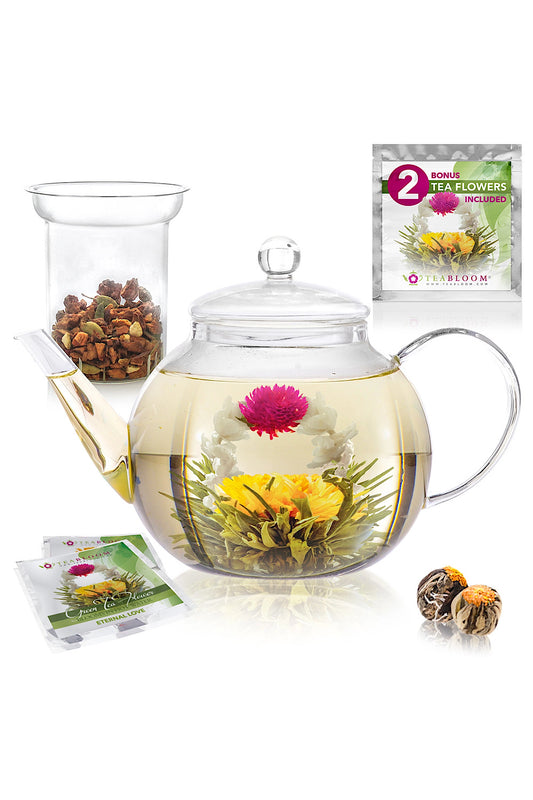 TEABLOOM STOVETOP & MICROWAVE SAFE TEAPOT GIFT SET