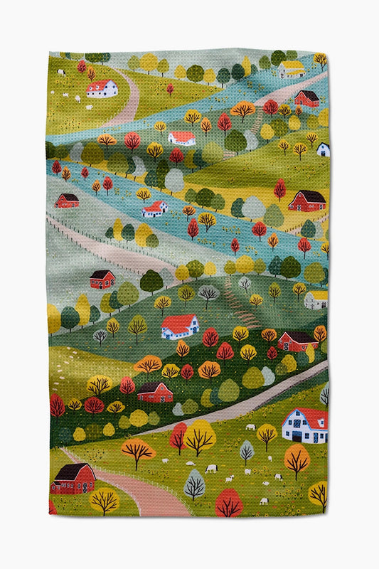 FALL SUNFLOWER COTTAGE TEA TOWEL