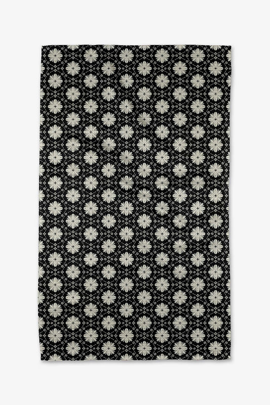 MONOCHROME FLORAL TEA TOWEL