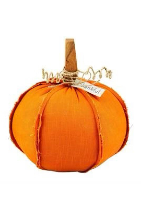 MEDIUM WOVEN PUMPKIN SITTER