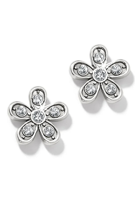 ENCHANTING FLOWER POST EARRINGS IN SILVER