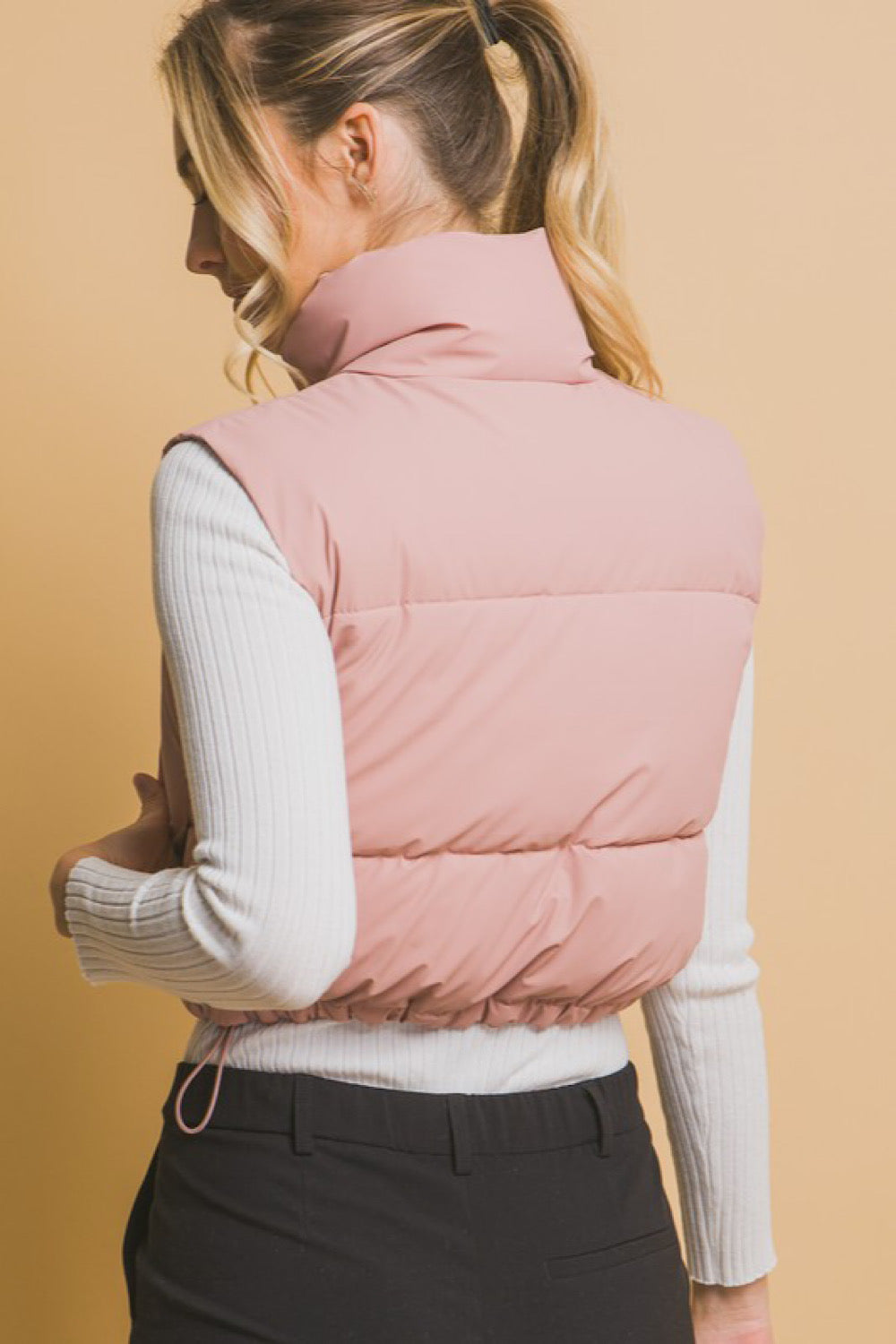 HAVEN PUFFER VEST IN MAUVE