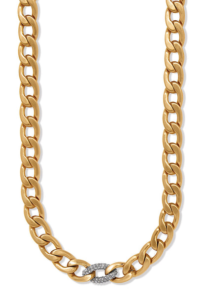 CLEO PAVE LINK NECKLACE IN GOLD