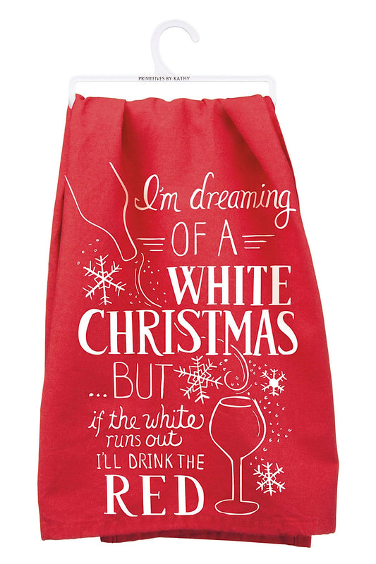 I'M DREAMING OF A WHITE CHRISTMAS TEA TOWEL