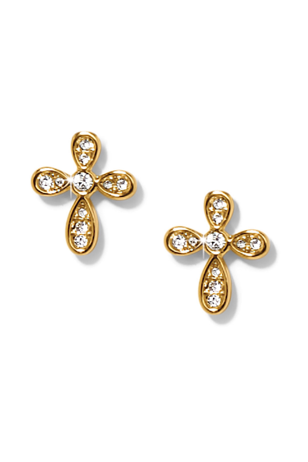 ENCHANTING CROSS POST EARRINGS IN GOLD