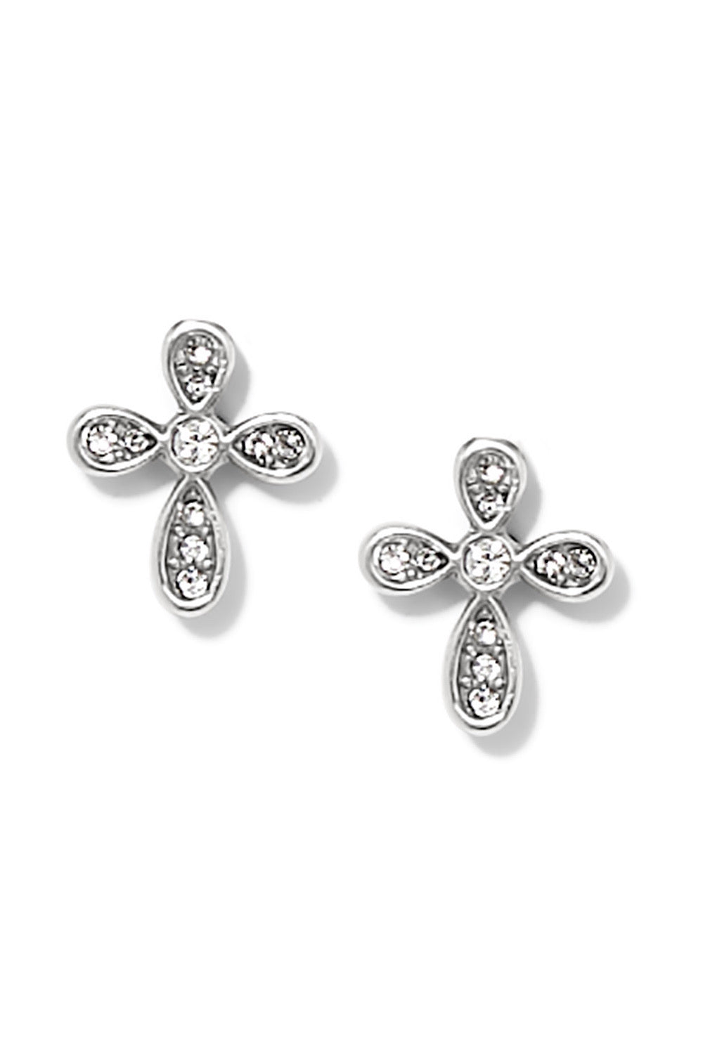 ENCHANTING CROSS POST EARRINGS IN SILVER