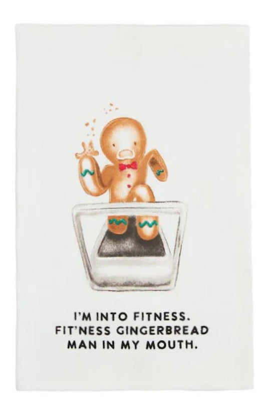 GINGERBREAD FITNESS TEA TOWEL