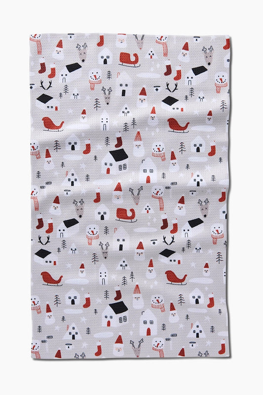 SANTA'S VILLAGE TEA TOWEL