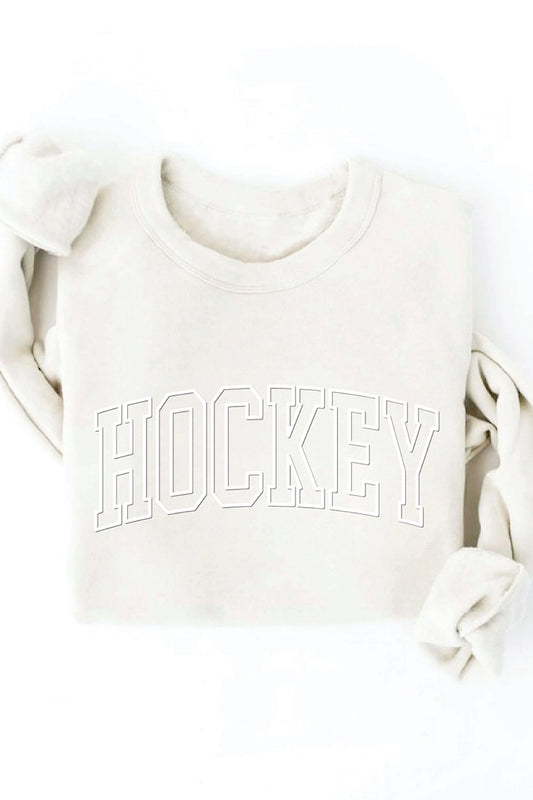 HOCKEY PUFF GRAPHIC SWEATSHIRT IN VINTAGE WHITE