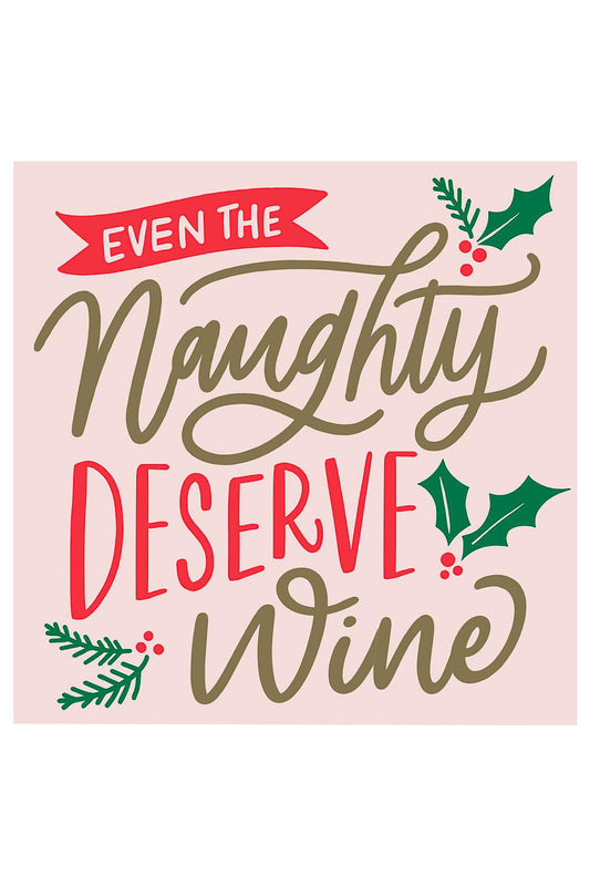 NAUGHTY DESERVE WINE COCKTAIL NAPKINS