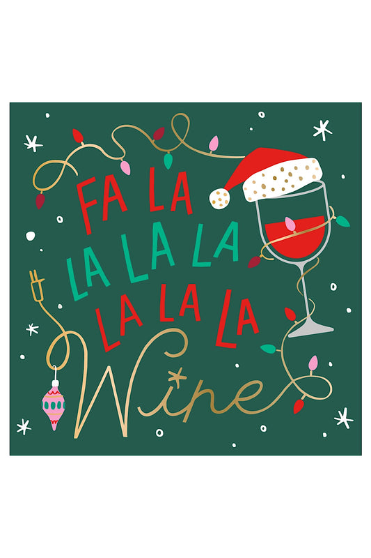 FA LA LA LA LA WINE COCKTAIL NAPKINS